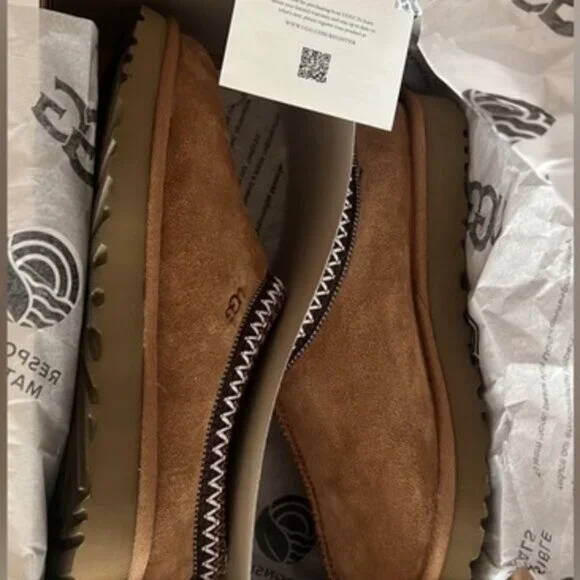 NEW UGG Women's Tasman Chestnut - Size 6-9 Sheepskin Slipper Shoe Clog Mules - Picture 2 of 7